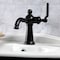 Kingston Brass KS3540KL Single-Handle Bathroom Faucet with Push Pop-Up, Matte Black KS3540KL - alternate 2